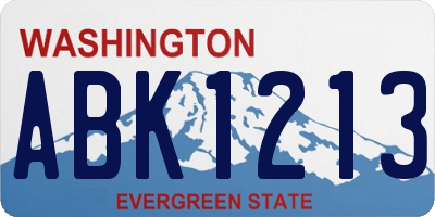 WA license plate ABK1213