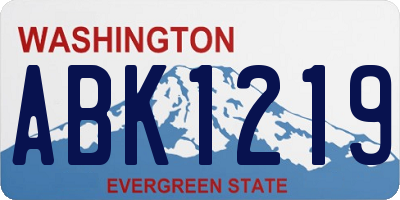 WA license plate ABK1219