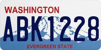 WA license plate ABK1228