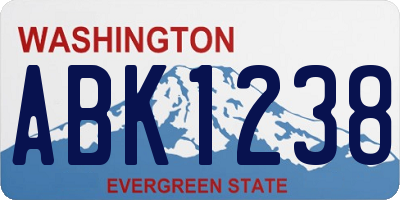 WA license plate ABK1238