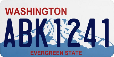 WA license plate ABK1241