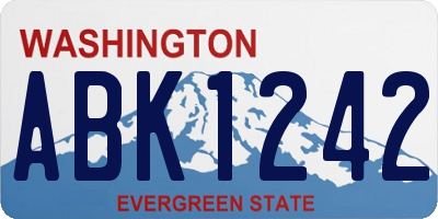 WA license plate ABK1242