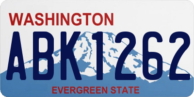 WA license plate ABK1262