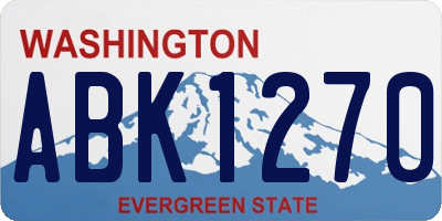 WA license plate ABK1270