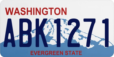 WA license plate ABK1271