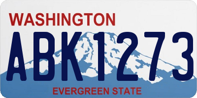 WA license plate ABK1273