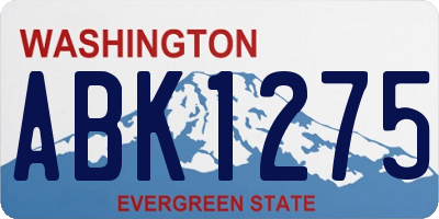 WA license plate ABK1275
