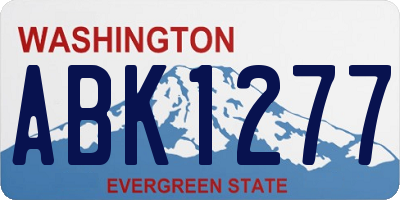 WA license plate ABK1277