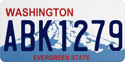 WA license plate ABK1279