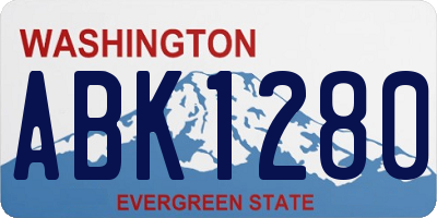 WA license plate ABK1280