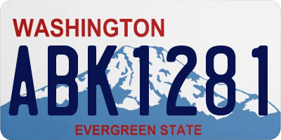 WA license plate ABK1281