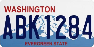 WA license plate ABK1284