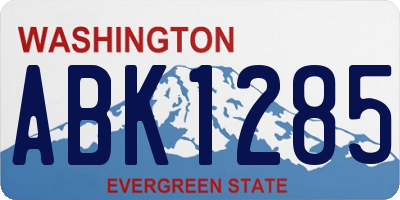 WA license plate ABK1285