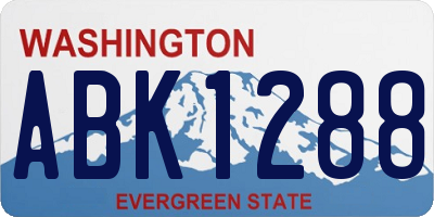 WA license plate ABK1288