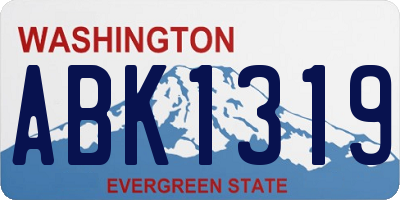 WA license plate ABK1319