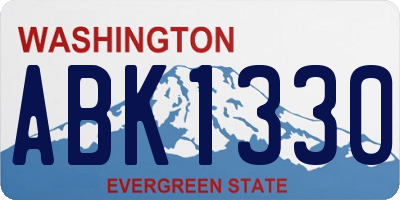 WA license plate ABK1330