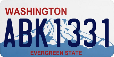 WA license plate ABK1331