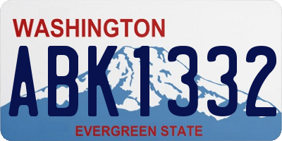 WA license plate ABK1332