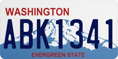 WA license plate ABK1341