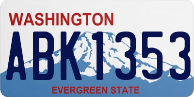WA license plate ABK1353