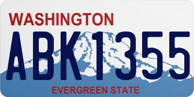 WA license plate ABK1355