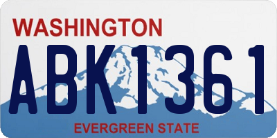 WA license plate ABK1361