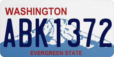 WA license plate ABK1372