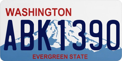 WA license plate ABK1390