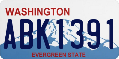 WA license plate ABK1391