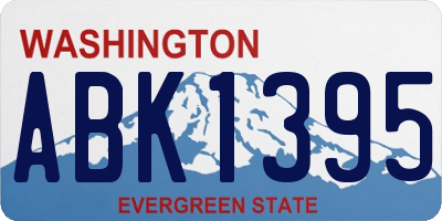 WA license plate ABK1395