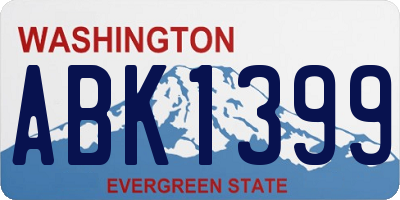 WA license plate ABK1399