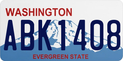 WA license plate ABK1408