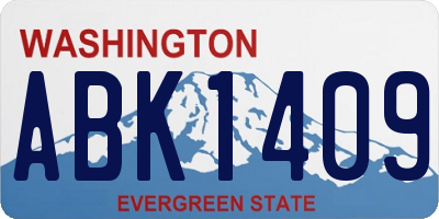 WA license plate ABK1409