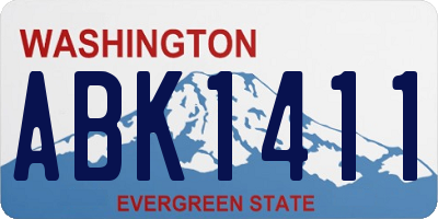 WA license plate ABK1411