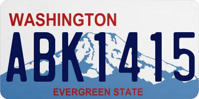 WA license plate ABK1415