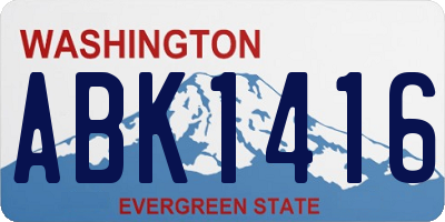 WA license plate ABK1416