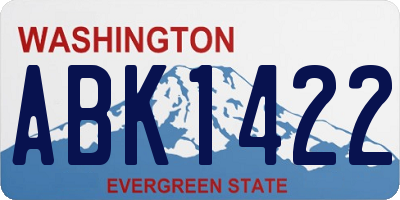 WA license plate ABK1422