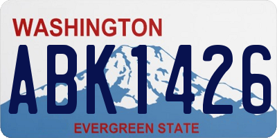 WA license plate ABK1426