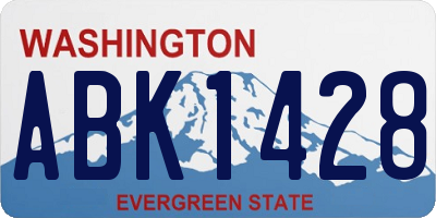 WA license plate ABK1428