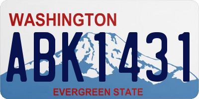 WA license plate ABK1431