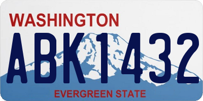 WA license plate ABK1432