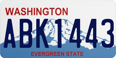 WA license plate ABK1443
