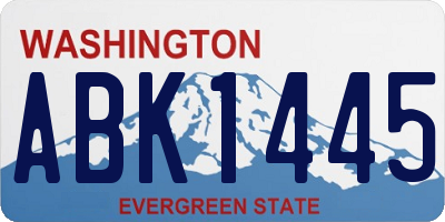 WA license plate ABK1445