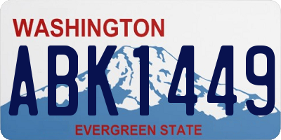 WA license plate ABK1449