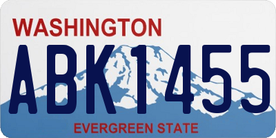 WA license plate ABK1455