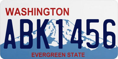 WA license plate ABK1456