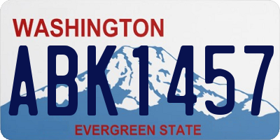 WA license plate ABK1457