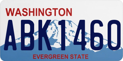 WA license plate ABK1460