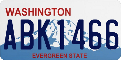 WA license plate ABK1466