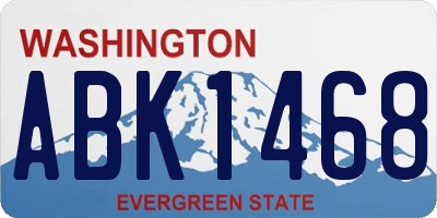 WA license plate ABK1468